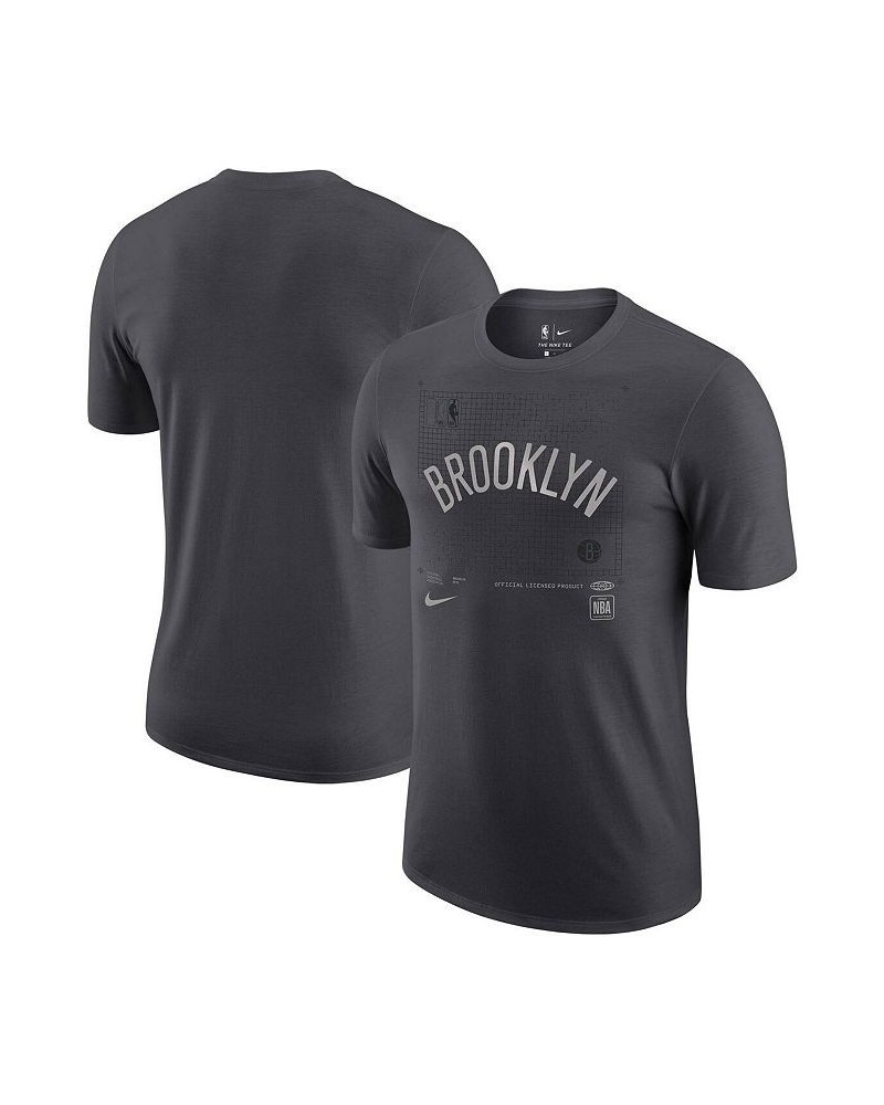 Men's Gray Brooklyn Nets Courtside Chrome T-shirt $29.99 T-Shirts