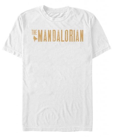 Star Wars The Mandalorian Simple Logo Short Sleeve Men's T-shirt White $19.94 T-Shirts