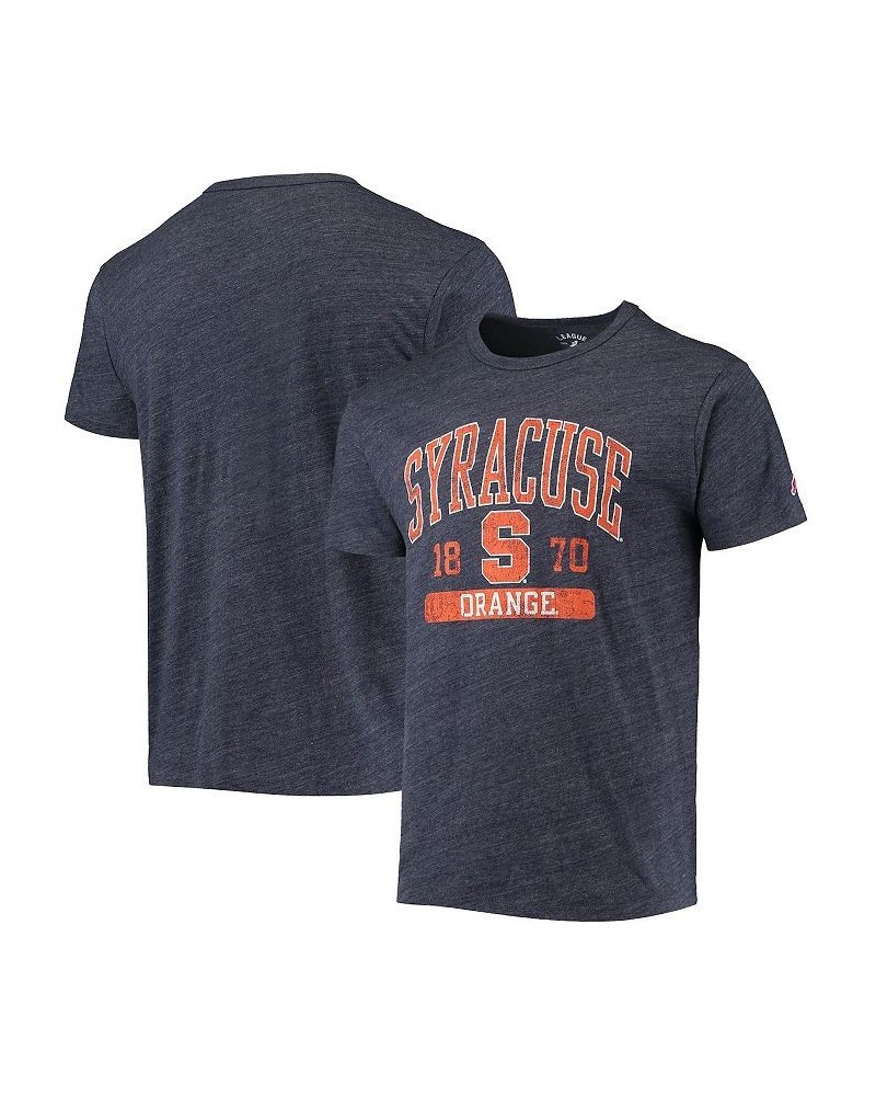 Men's Heathered Navy Syracuse Orange Volume Up Victory Falls Tri-Blend T-shirt $22.50 T-Shirts