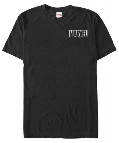 Marvel Men's Comic Logo Simple White Box Short Sleeve T-Shirt Black $14.35 T-Shirts