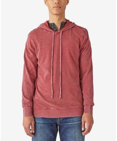 Men's Long Sleeves Weekend Slub Jersey Hoodie Red $35.19 Sweatshirt