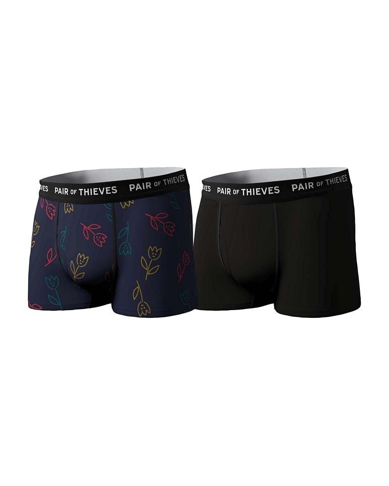 Men's SuperSoft 2-Pk. Logo Waistband 1-1/2" Trunks Multi $19.24 Underwear