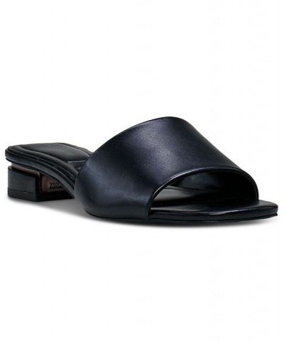 Cheleah Slip-On Block-Heel Slide Sandals Black $49.05 Shoes