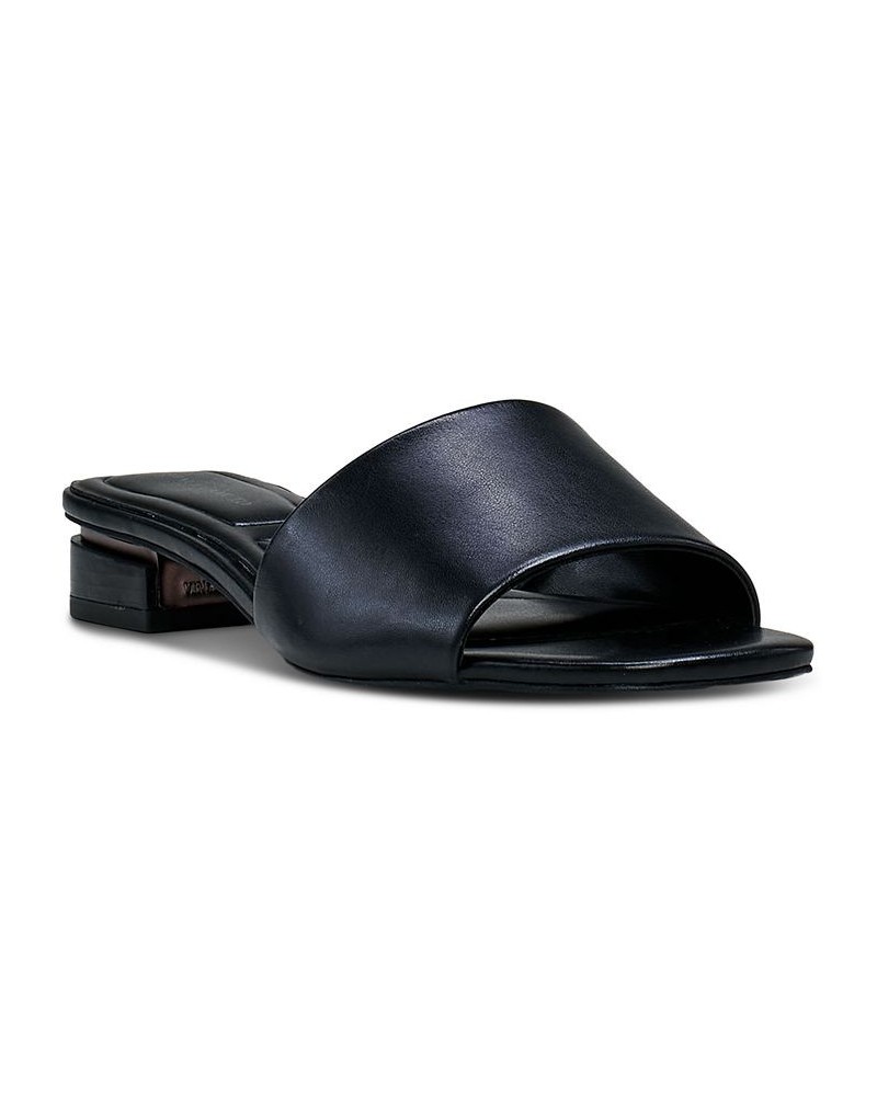 Cheleah Slip-On Block-Heel Slide Sandals Black $49.05 Shoes