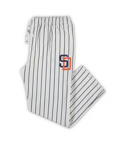 Men's White, Navy San Diego Padres Big and Tall Pinstripe Sleep Pants $26.40 Pajama