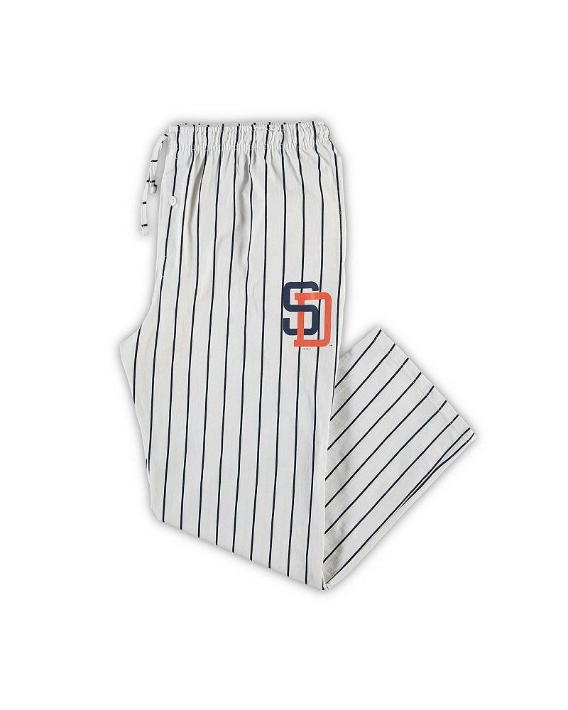 Men's White, Navy San Diego Padres Big and Tall Pinstripe Sleep Pants $26.40 Pajama