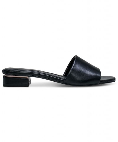 Cheleah Slip-On Block-Heel Slide Sandals Black $49.05 Shoes