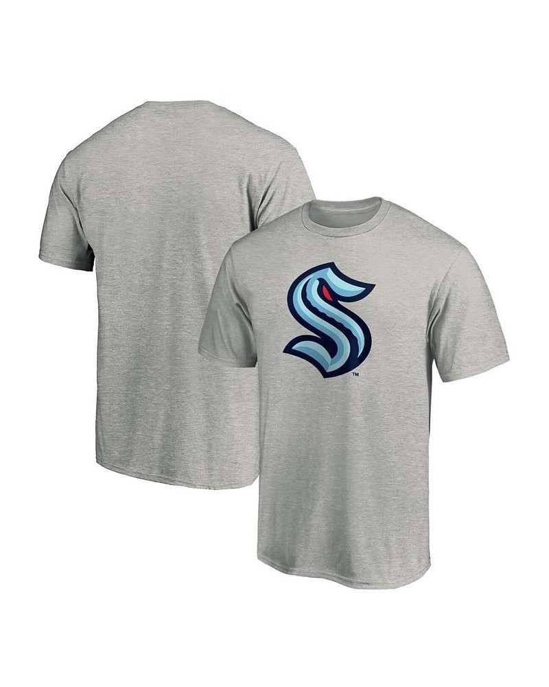 Men's Heather Gray Seattle Kraken Big and Tall Primary Logo T-shirt $16.66 T-Shirts