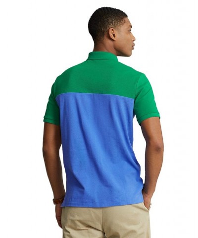 Men's Classic-Fit Mesh Polo Shirt Blue $71.04 Polo Shirts