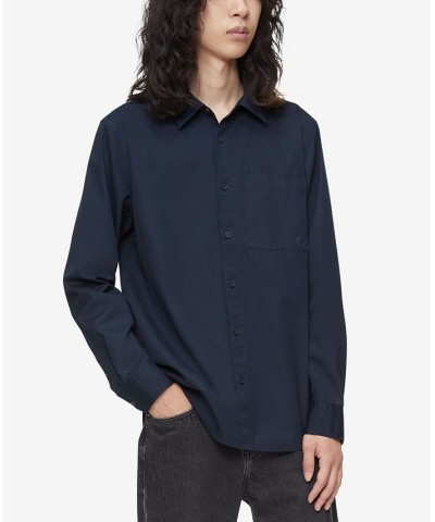 Men's Solid Patch Pocket Button Down Easy Shirt PD03 $27.49 Shirts