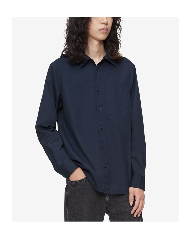 Men's Solid Patch Pocket Button Down Easy Shirt PD03 $27.49 Shirts