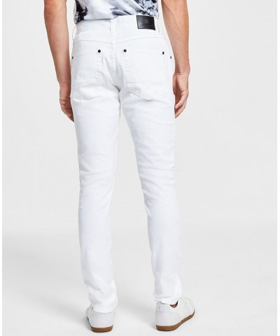 Men's Skinny-Fit Moto Jeans White $16.00 Jeans