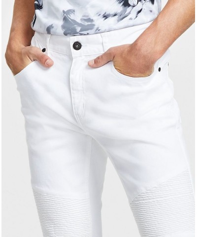 Men's Skinny-Fit Moto Jeans White $16.00 Jeans