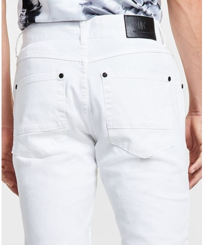 Men's Skinny-Fit Moto Jeans White $16.00 Jeans