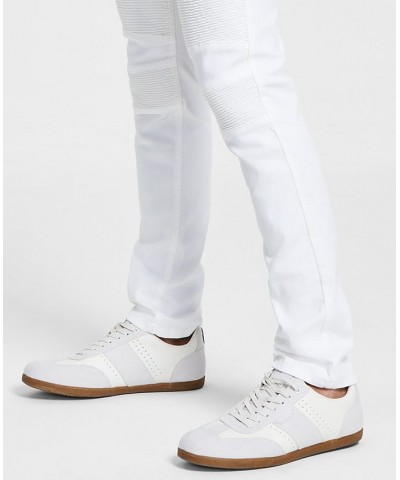 Men's Skinny-Fit Moto Jeans White $16.00 Jeans