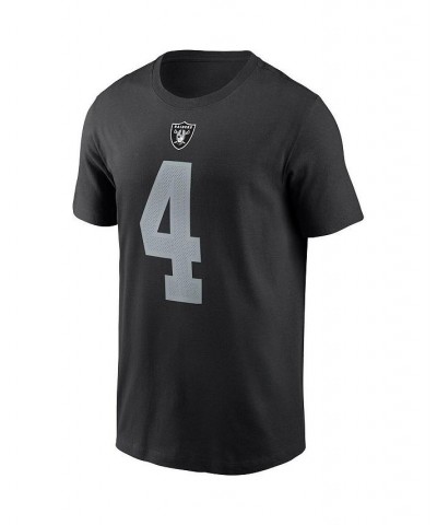 Men's Derek Carr Black Las Vegas Raiders Name and Number T-shirt $18.40 T-Shirts