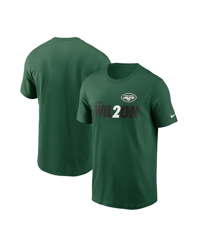 Men's Zach Wilson Green New York Jets Player Graphic T-shirt $18.35 T-Shirts