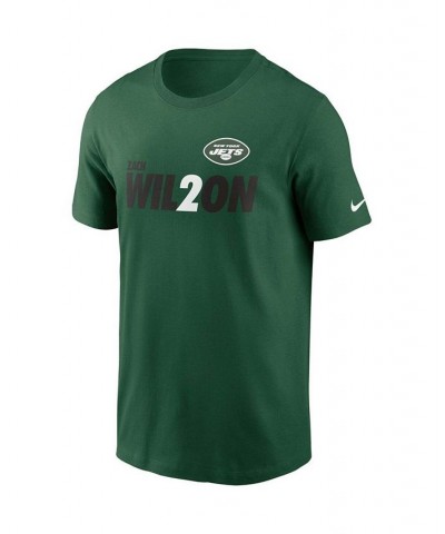 Men's Zach Wilson Green New York Jets Player Graphic T-shirt $18.35 T-Shirts