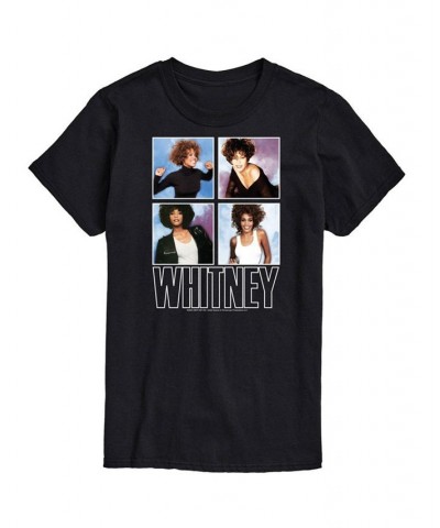 Men's Whitney Houston Short Sleeve T-shirt Black $15.30 T-Shirts