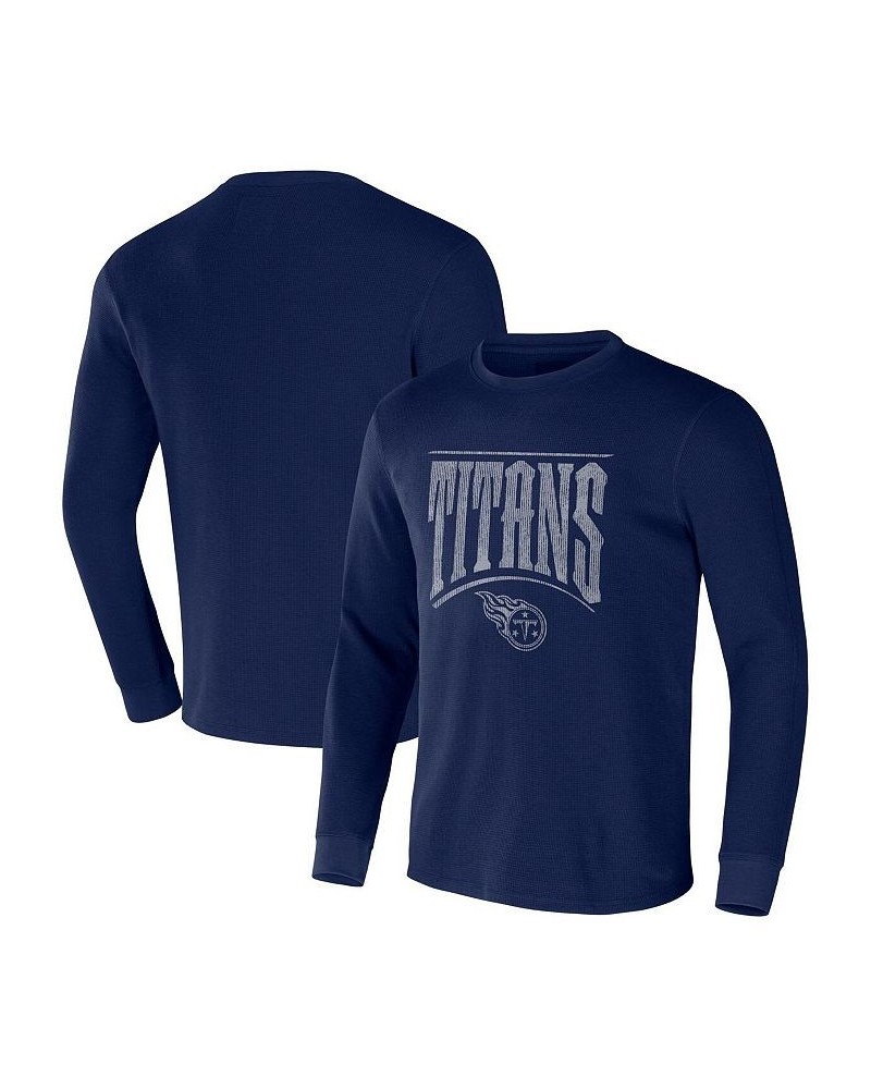 Men's NFL x Darius Rucker Collection by Navy Tennessee Titans Long Sleeve Thermal T-shirt $24.00 T-Shirts