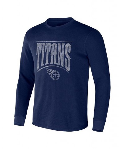 Men's NFL x Darius Rucker Collection by Navy Tennessee Titans Long Sleeve Thermal T-shirt $24.00 T-Shirts