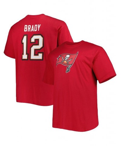 Men's Branded Tom Brady Red Tampa Bay Buccaneers Big and Tall Player Name and Number Logo T-shirt $21.15 T-Shirts