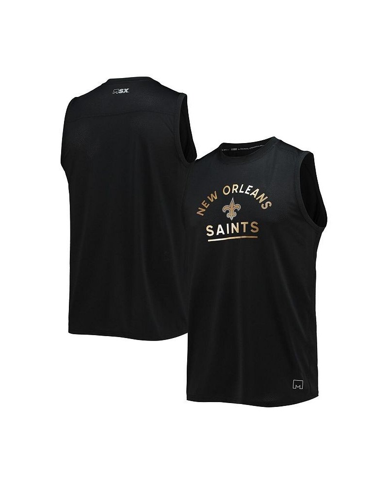 Men's Black New Orleans Saints Rebound Tank Top $28.59 T-Shirts