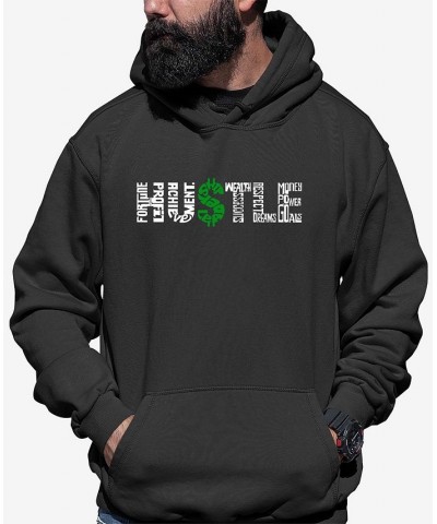 Men's Word Art Hustle Hooded Sweatshirt Gray $31.79 Sweatshirt