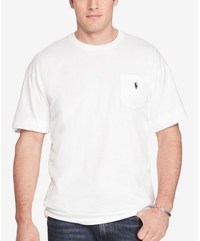 Men's Big & Tall Crew-Neck Pocket T-Shirt White $34.45 T-Shirts