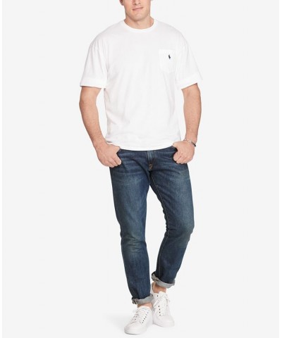 Men's Big & Tall Crew-Neck Pocket T-Shirt White $34.45 T-Shirts