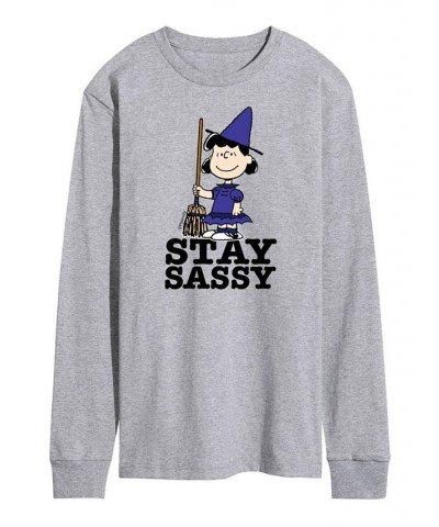 Men's Peanuts Stay Sassy T-shirt Gray $19.35 T-Shirts