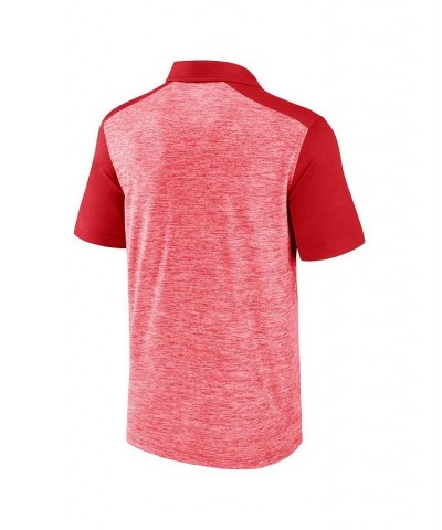 Men's Branded Red Texas Rangers Iconic Omni Brushed Space-Dye Polo Shirt $30.59 Polo Shirts