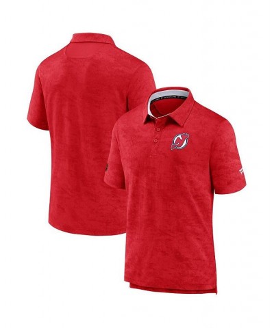 Men's Branded Red and White New Jersey Devils Special Edition 2.0 Authentic Pro Polo Shirt $33.65 Polo Shirts