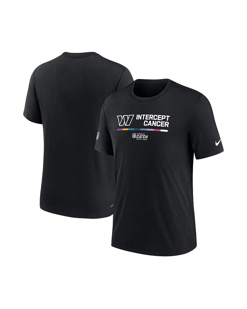 Men's Black Washington Commanders 2022 NFL Crucial Catch Performance T-shirt $21.59 T-Shirts