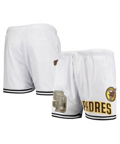 Men's White San Diego Padres Logo Mesh Shorts $44.00 Shorts