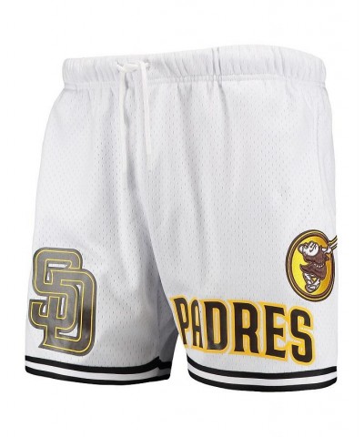 Men's White San Diego Padres Logo Mesh Shorts $44.00 Shorts