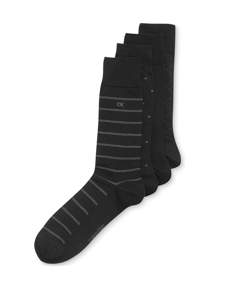 4-Pack Patterned Dress Socks Black $11.68 Socks