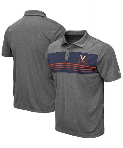 Men's Heathered Charcoal Virginia Cavaliers Wordmark Smithers Polo $20.00 Polo Shirts