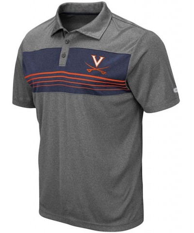 Men's Heathered Charcoal Virginia Cavaliers Wordmark Smithers Polo $20.00 Polo Shirts