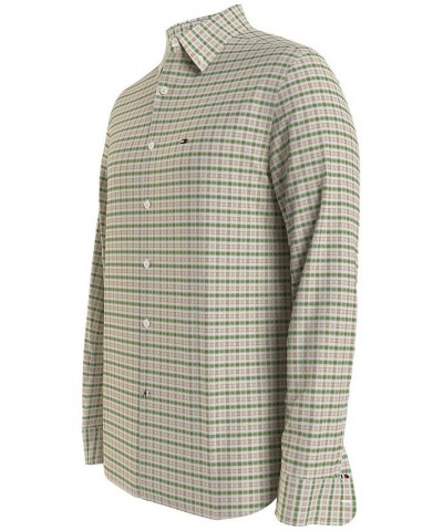 Men's Oxford Multi Gingham Printed Regular Fit Shirt Optic White / Spring Lime / Multi $39.41 Shirts