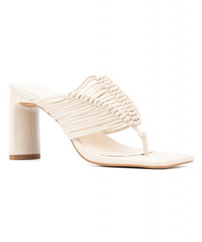 Women's Evianna Weave Thong Sandal White $37.58 Shoes