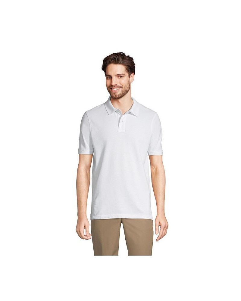 School Uniform Men's Short Sleeve Mesh Polo Shirt White $16.26 Polo Shirts