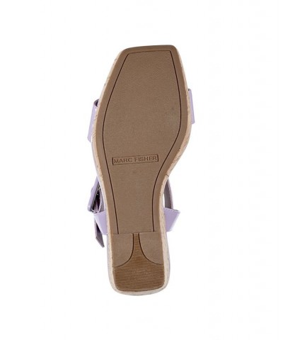 Women's Lukey Dress Wedge Sandals Purple $46.55 Shoes