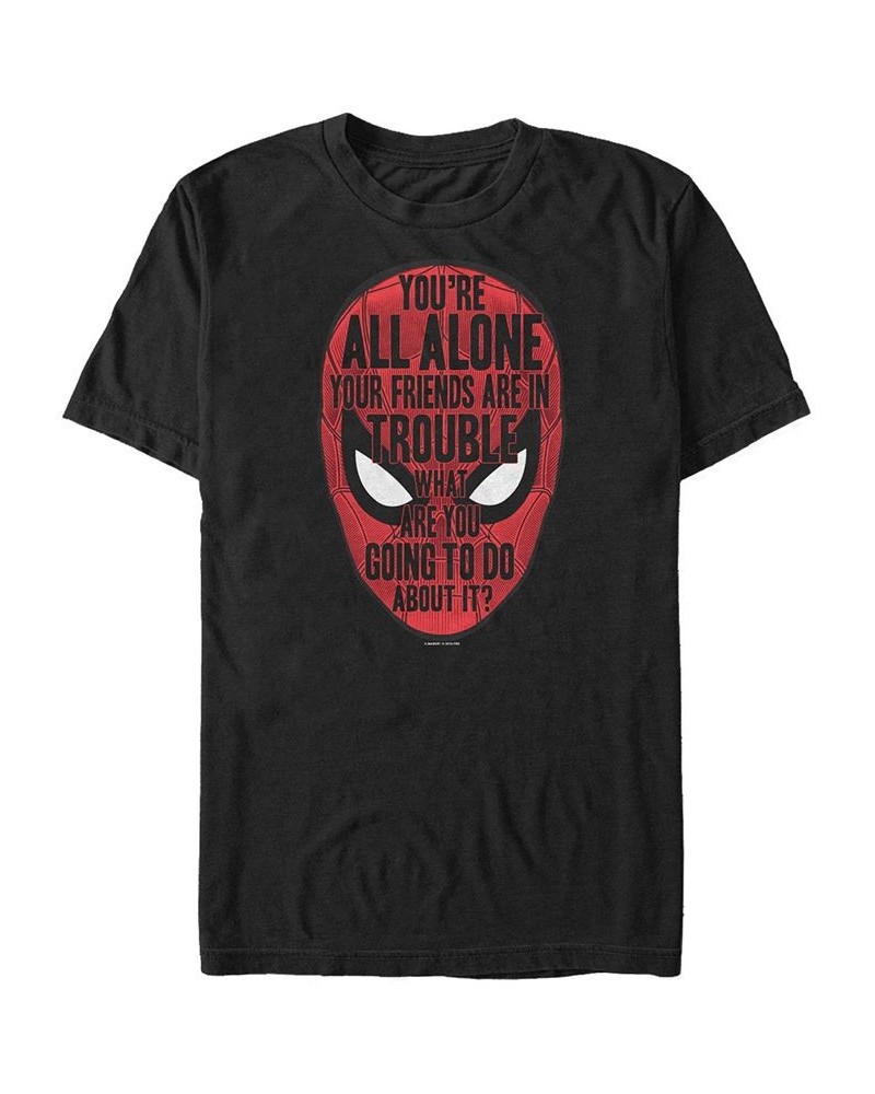 Marvel Men's Spider-Man Far From Home Big Face Quotes, Short Sleeve T-shirt Black $15.05 T-Shirts