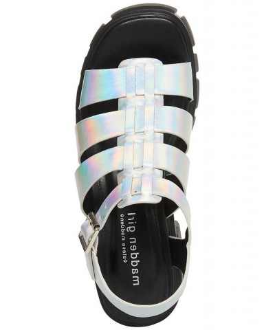 Genesis Platform Lug Sole Fisherman Sandals Silver $35.88 Shoes