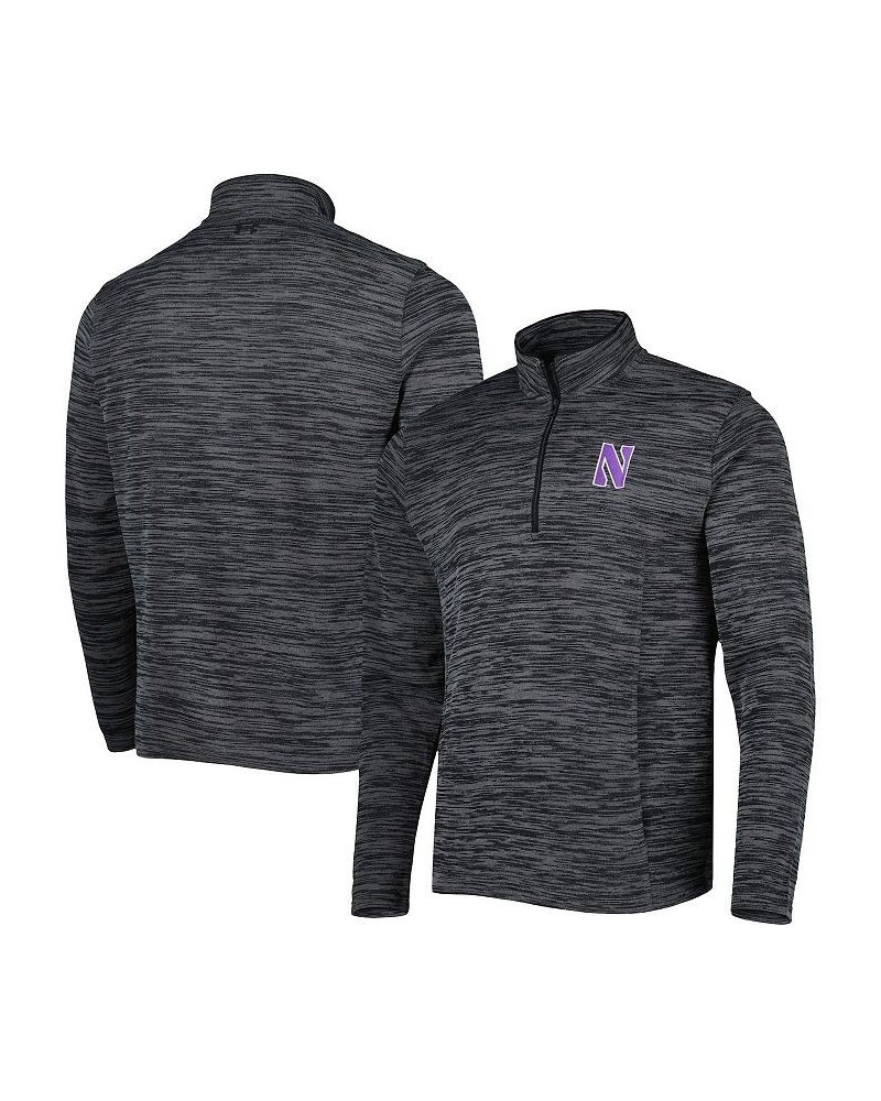 Men's Black Northwestern Wildcats Tempo Fleece Quarter-Zip Jacket $37.40 Jackets