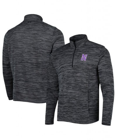 Men's Black Northwestern Wildcats Tempo Fleece Quarter-Zip Jacket $37.40 Jackets