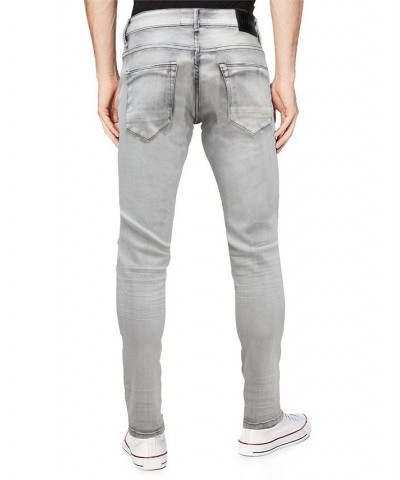 Men's Stretch Distressed Skinny Jeans Gray $22.08 Jeans