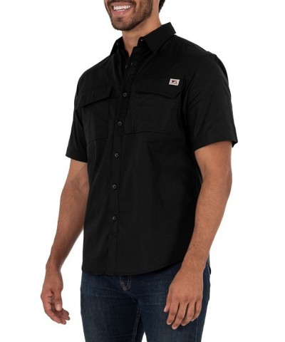 Men's Short Sleeve Ventilated Back Flex Performance Ripstop Work Shirt Brown $16.45 Shirts