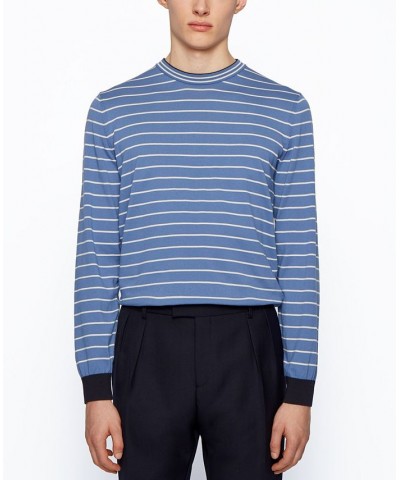 BOSS Men's Regular-Fit Sweater Blue $63.70 Sweaters